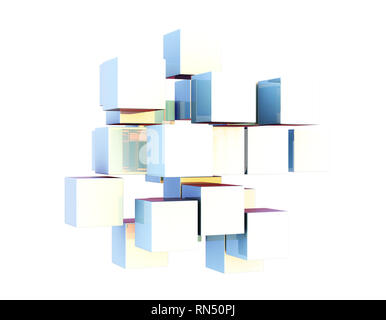 Cube Intelligent Technology, Network Program and Data Stock Photo