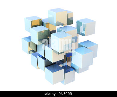 Cube Intelligent Technology, Network Program and Data Stock Photo