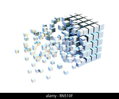 Cube Intelligent Technology, Network Program and Data Stock Photo