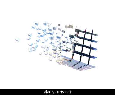 Cube Intelligent Technology, Network Program and Data Stock Photo