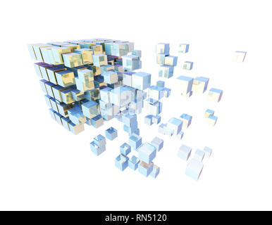 Cube Intelligent Technology, Network Program and Data Stock Photo