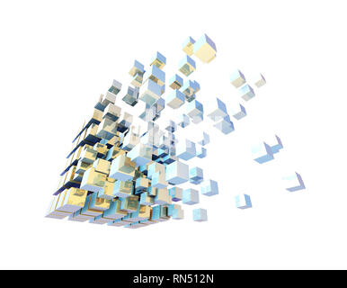 Cube Intelligent Technology, Network Program and Data Stock Photo