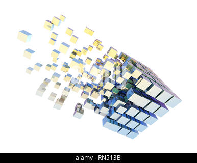 Cube Intelligent Technology, Network Program and Data Stock Photo
