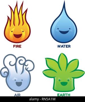 water air fire earth painting 4 elements of nature