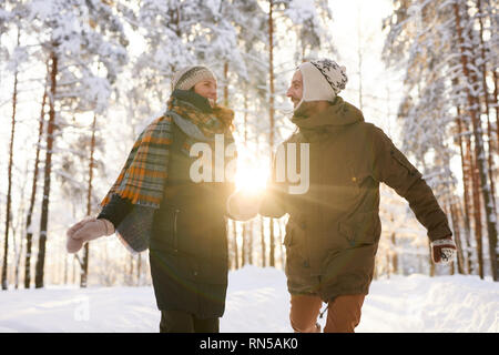 Adult Couple Enjoying  Winter Stock Photo