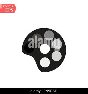 Painting Palette Flat Icon On White Background eps10 Stock Vector