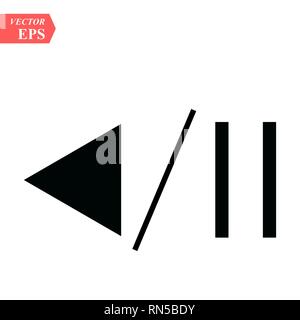 Audio icons. Play and pause buttons. Vector illustration. eps10 Stock Vector