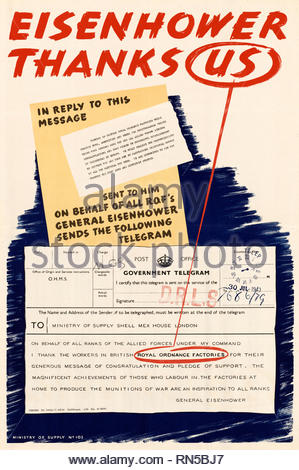 British World War 2 Public Information propaganda poster Stock Photo