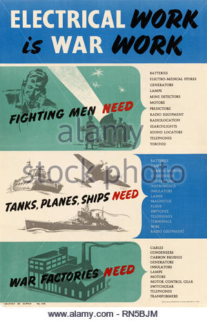 British World War 2 Public Information propaganda poster Stock Photo