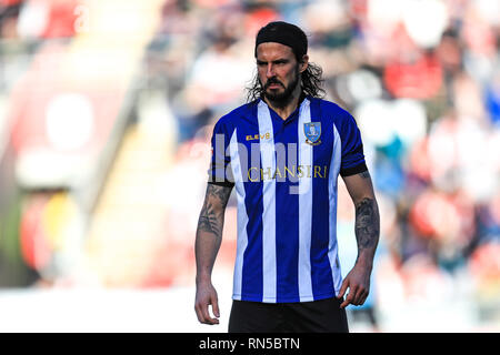 16th February 2019, New York Stadium, Rotherham, England; Sky Bet Championship Rotherham United vs Sheffield Wednesday ; George Boyd of Sheffield Wednesday   Credit: John Hobson/News Images  English Football League images are subject to DataCo Licence Stock Photo