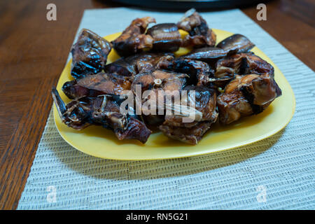 Pieces of Dried Nigerian fish to prepare soups Stock Photo