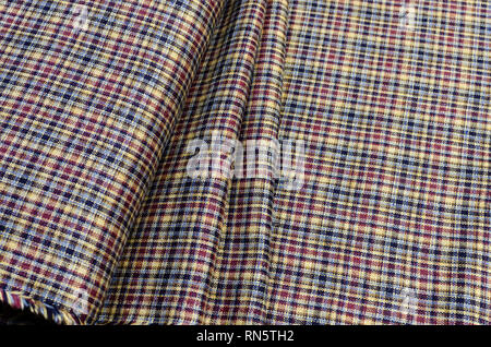Multicolored wool fabric for shops and Internet sites Stock Photo