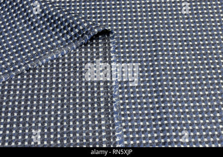 Wool blue-gray-black color cell Stock Photo