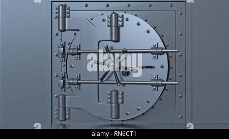 Bank vault door. 3d rendering. Stock Photo