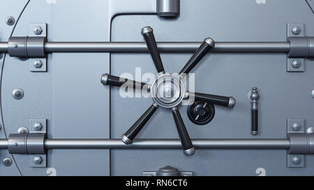 Bank vault door. 3d rendering. Stock Photo