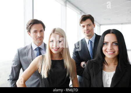 Portrait of happy business team , coworkers in office Stock Photo