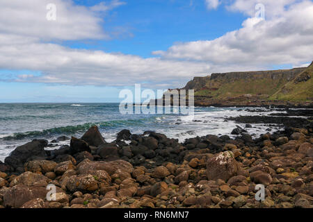 Giant's Causeway park landscape, marine environment, Northern Ireland, Europe Stock Photo