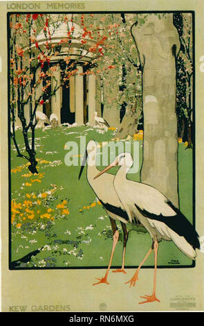 Before the First World War, the Underground Group had developed a reputation for commissioning successful advertising posters. Colourful designs presented London in a new light, encouraging people to take trips to the countryside, theatre or the zoo. As the war dragged on it became inappropriate to promote non-essential leisure travel. Instead, propaganda posters for display at home and abroad were commissioned.Four posters, titled 'London Memories', were sent to troops fighting on the Western Front. The posters were displayed in army billets to raise morale and to remind soldiers of home. Stock Photo