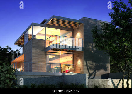 3d render modern building exterior Stock Photo