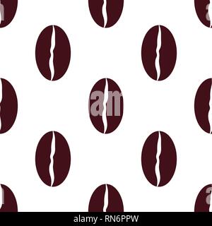 vector seamless background with coffee beans Stock Vector