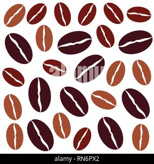 vector coffee beans background Stock Vector
