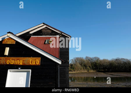 Newport Rowing Club clubhouse, River Medina, Newport, Isle of Wight, England, UK. Stock Photo