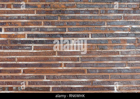 Background from small red clinker bricks Stock Photo