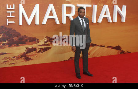 Sep 24, 2015 - London, England, UK - 'The Martian' European Premiere at Odeon, Leicester Square - Red Carpet Arrivals Photo Shows: Chiwetel Ejiofor Stock Photo