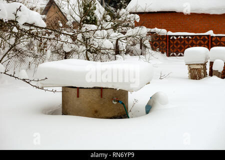 Objects covered with snow after a heavy snowfall Stock Photo