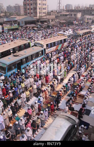 15 February 2019 The 54th Bishwa Ijtema have start at the bank of the Turag River in Gazipur on Friday. Bishwa Ijtema is the second largest gatherin Stock Photo