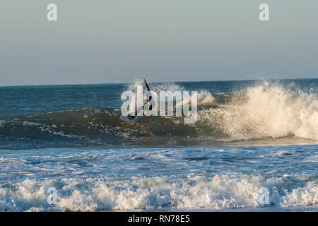 surfing in Cornwall Stock Photo