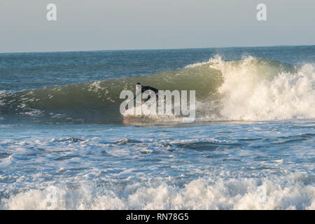 surfing in Cornwall Stock Photo