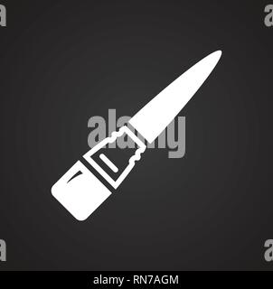 Brush icons set on black background for graphic and web design, Modern simple vector sign. Internet concept. Trendy symbol for website design web button or mobile app. Stock Vector