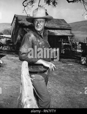 JOHN WAYNE, THE MAN WHO SHOT LIBERTY VALANCE, 1962 Stock Photo