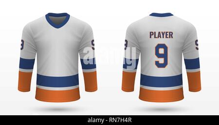 Premium Vector  Realistic ice hockey away jersey new york rangers shirt  template