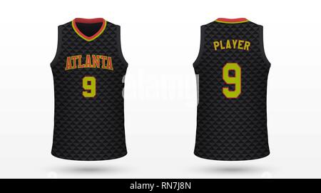 Realistic sport shirt Atlanta Hawks, jersey template for basketball kit.  Vector illustration Stock Vector Image & Art - Alamy