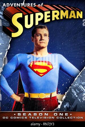 GEORGE REEVES POSTER, ADVENTURES OF SUPERMAN, 1952 Stock Photo