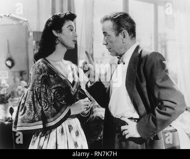 GARDNER,BOGART, THE BAREFOOT CONTESSA, 1954 Stock Photo