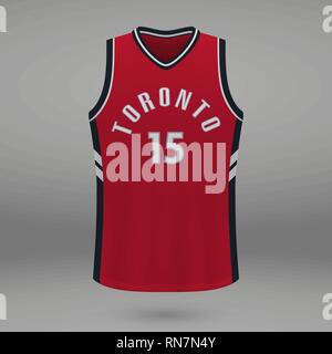 Realistic sport shirt Toronto Raptors, jersey template for