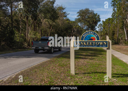 Follow That Dream Parkway, located in Yankeetown, Florida USA Stock Photo