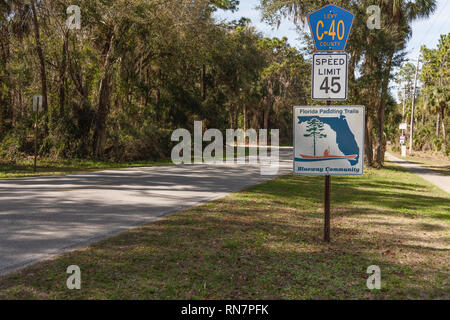 Follow That Dream Parkway, located in Yankeetown, Florida USA Stock Photo