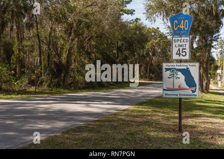 Follow That Dream Parkway, located in Yankeetown, Florida USA Stock Photo