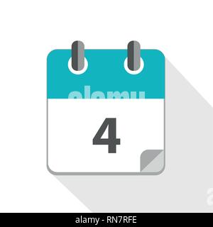 blue business calendar 4 icon vector illustration EPS10 Stock Vector