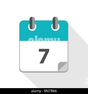 blue business calendar 7 icon vector illustration EPS10 Stock Vector