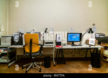 France, office interior, computers, Stock Photo