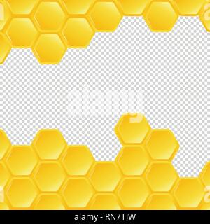 Honeycombs on transparent background. Vector Illustration Stock Vector