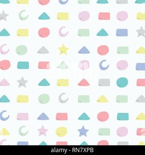 Abstract colorful geometric pattern of cute design for kid background. You can use for paper wrapping, ad, poster, print. vector eps10 Stock Vector