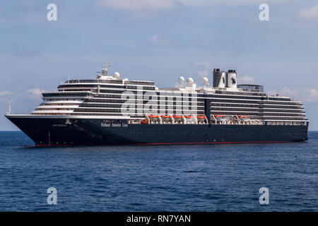 MS Oosterdam a cruise ship of Holland America Line anchored near Port Hercules on a sunny day. Monaco Stock Photo