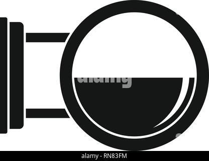 Round city light box icon. Simple illustration of round city light box vector icon for web design isolated on white background Stock Vector