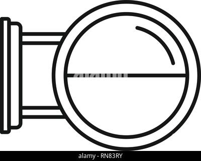 Round city light box icon. Outline round city light box vector icon for web design isolated on white background Stock Vector